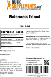 Label for Watercress Extract