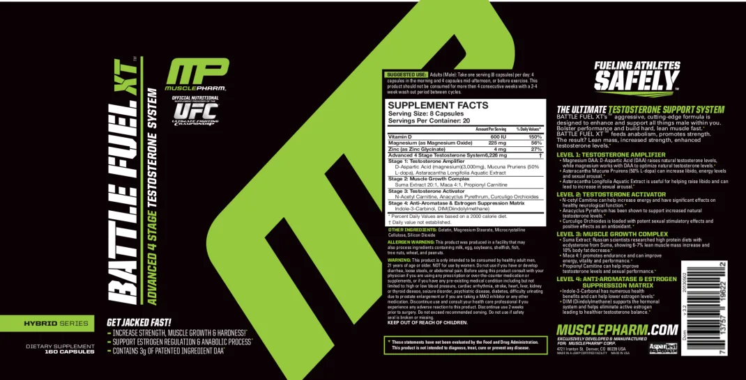 Label for Battle Fuel XT