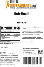 Label for Holy Basil
