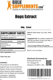 Label for Hops Extract