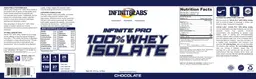 Label for Infinite Pro 100% Whey Isolate Choclate