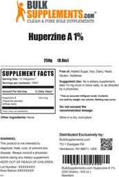Label for Huperzine A 1%