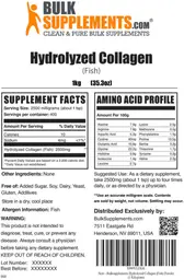 Label for Hydrolyzed Collagen (Fish)