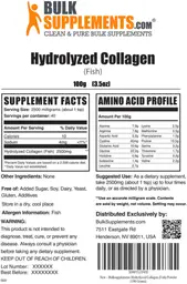 Label for Hydrolyzed Collagen (Fish)