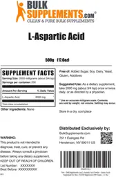 Label for L-Aspartic Acid