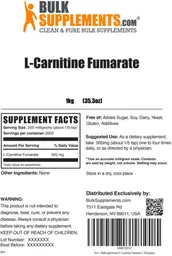Label for L-Carnitine Fumarate
