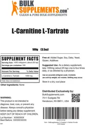 Label for L-Carnitine L-Tartrate