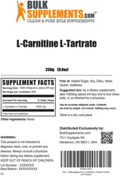 Label for L-Carnitine L-Tartrate