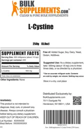 Label for L-Cystine