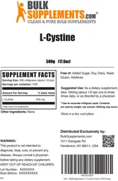 Label for L-Cystine