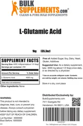 Label for L-Glutamic Acid