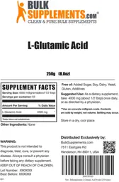 Label for L-Glutamic Acid