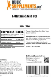 Label for L-Glutamic Acid HCl