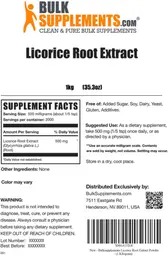 Label for Licorice Root Extract