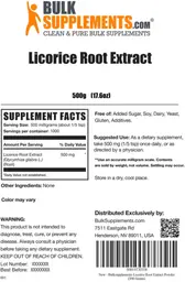 Label for Licorice Root Extract