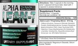Label for Alpha Lean-7