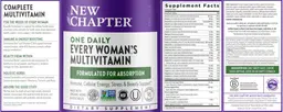 Label for One Daily Every Woman's Multivitamin