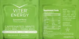Label for Viter Energy Spearmint Flavor
