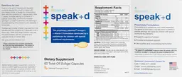 Label for Speak+d Natural Orange Flavor