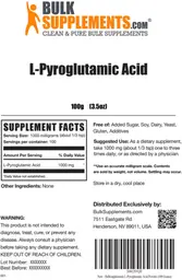 Label for L-Pyroglutamic Acid