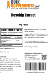 Label for Rosehip Extract