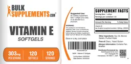 Label for Vitamin E Softgels 303 mg