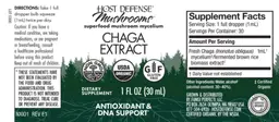 Label for Chaga Extract