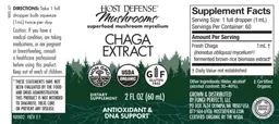 Label for Chaga Extract