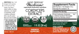 Label for Cordyceps Extract