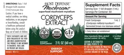 Label for Cordyceps Extract