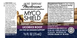 Label for Myco Shield Spray Licorice Root
