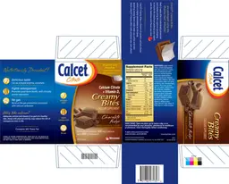 Label for Calcet Citrate Creamy Bites Chocolate Fudge