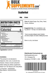 Label for Erythritol