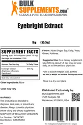 Label for Eyebright Extract