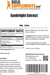 Label for Eyebright Extract