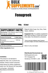 Label for Fenugreek