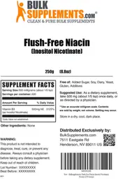 Label for Flush-Free Niacin (Inositol Nicotinate)