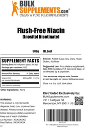 Label for Flush-Free Niacin (Inositol Nicotinate)