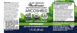 Label for Myco Shield Spray Peppermint