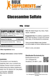 Label for Glucosamine Sulfate