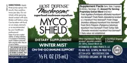 Label for Myco Shield Spray Winter Mist