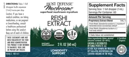 Label for Reishi Extract