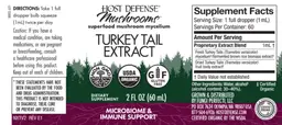 Label for Turkey Tail Extract
