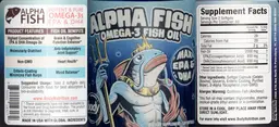 Label for Alpha Fish Omega-3 Fish Oil