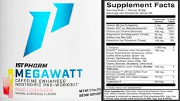 Label for Megawatt Pink Lemonade