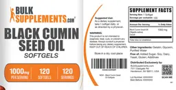 Label for Black Cumin Seed Oil Softgels 1000 mg