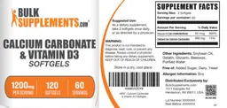 Label for Calcium Carbonate & Vitamin D3 Softgels