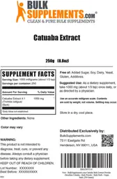 Label for Catuaba Extract