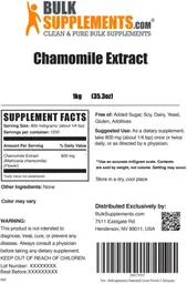 Label for Chamomile Extract