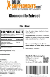 Label for Chamomile Extract